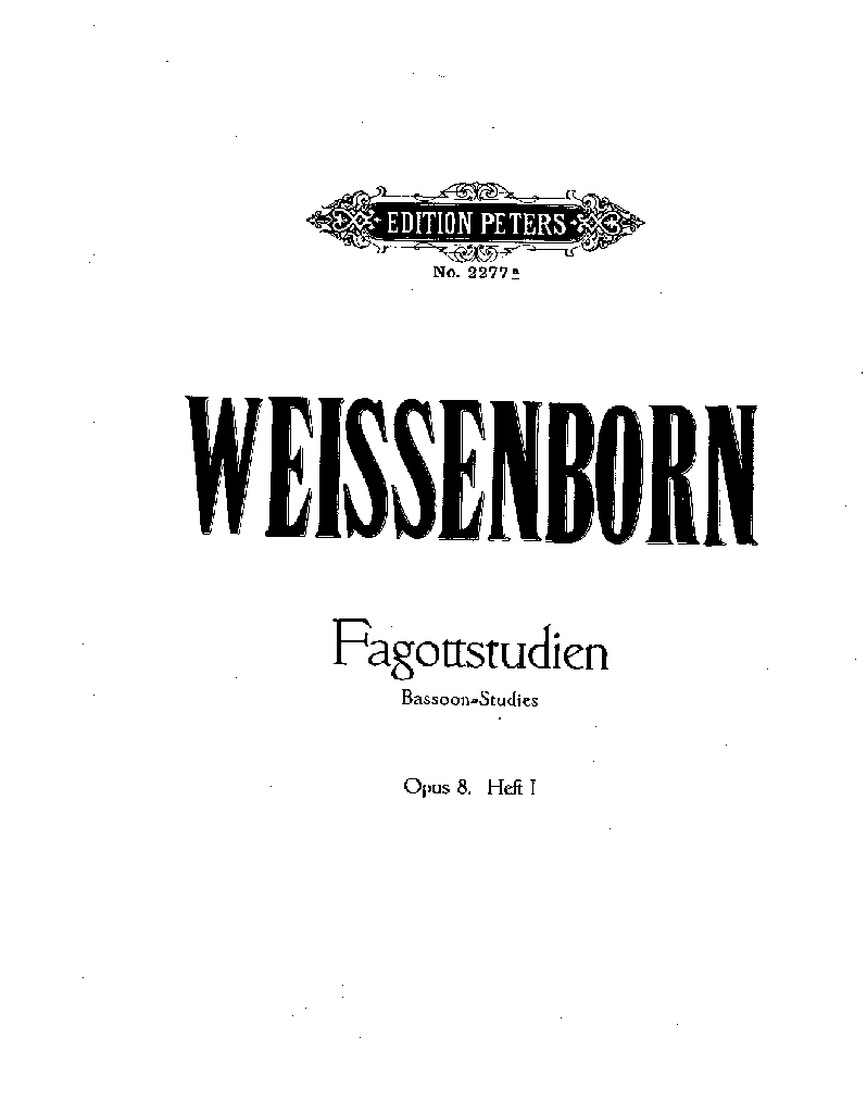 Bassoon Studies, Op. 8 Vol. II - Nos. 21-23 - Exercises: 21 - 23