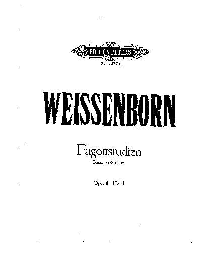 Bassoon Studies, Op. 8 Vol. II - Nos. 11-15 - Exercises: 11 - 15