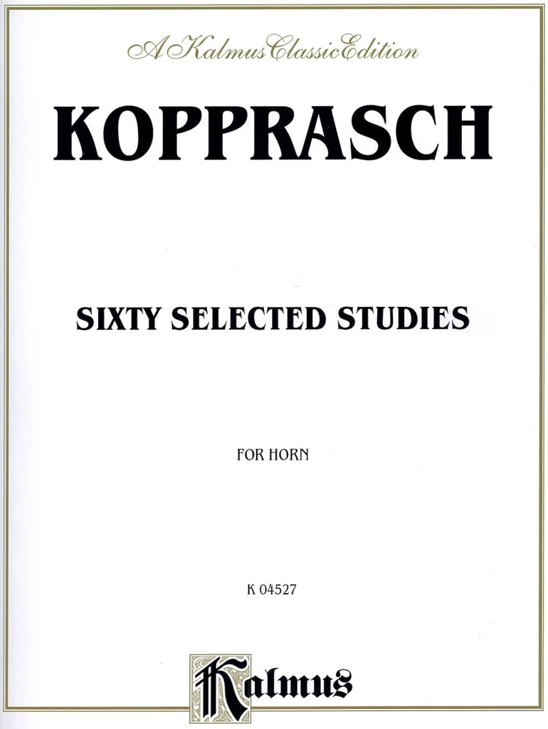 60 Selected Studies for Horn, Op. 6 Book I - Nos. 31-35 - Exercises: 31 - 35
