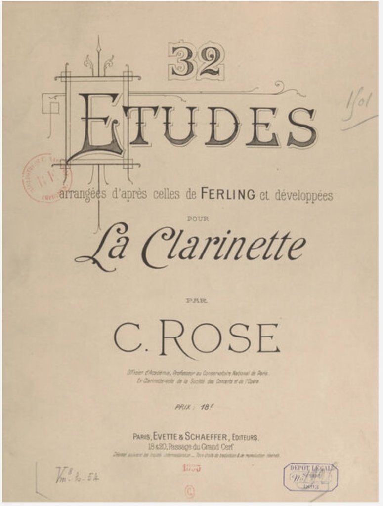 32 Etudes for Clarinet - Nos. 6-10 - Exercises: 10 - 9