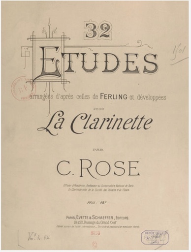 32 Etudes for Clarinet - Nos. 11-15 - Exercises: 11 - 15