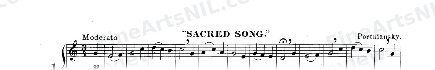 Sixty-eight Duets for Two Cornets / No. 1 / Sacred Song.