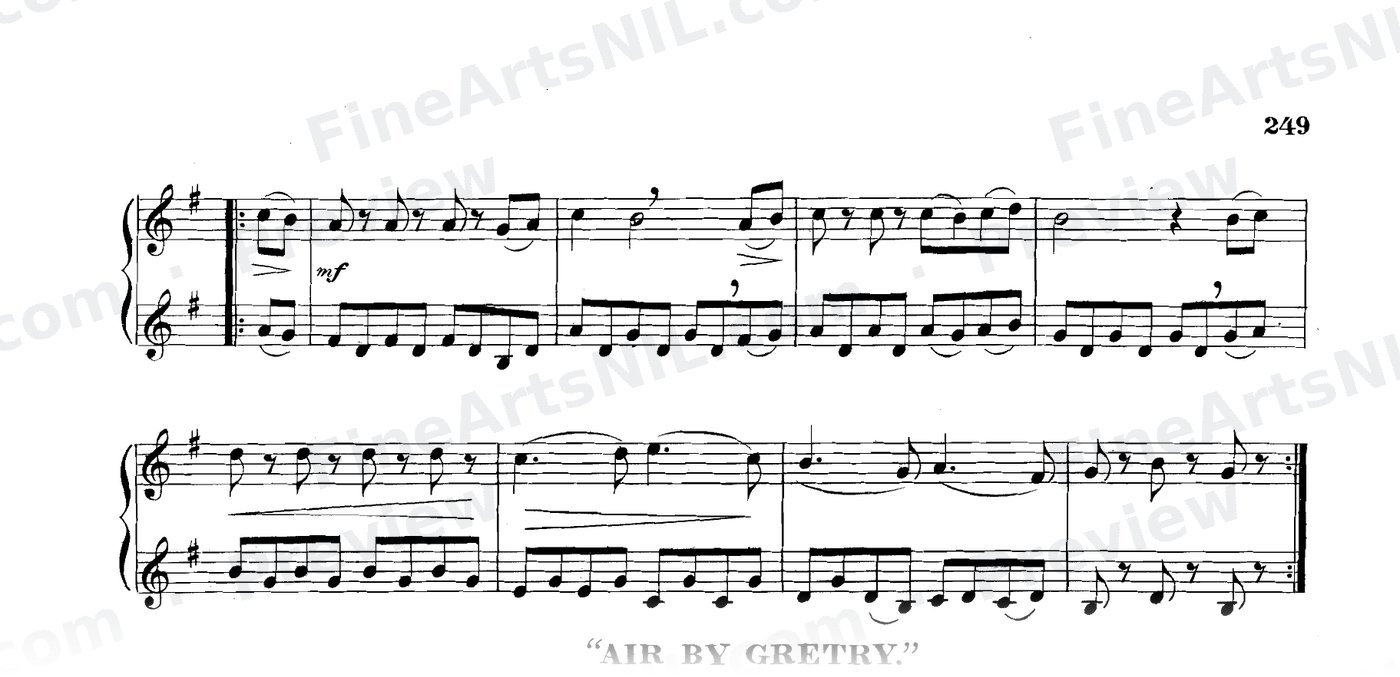 Sixty-eight Duets for Two Cornets / No. 11 / Noel Ancien.