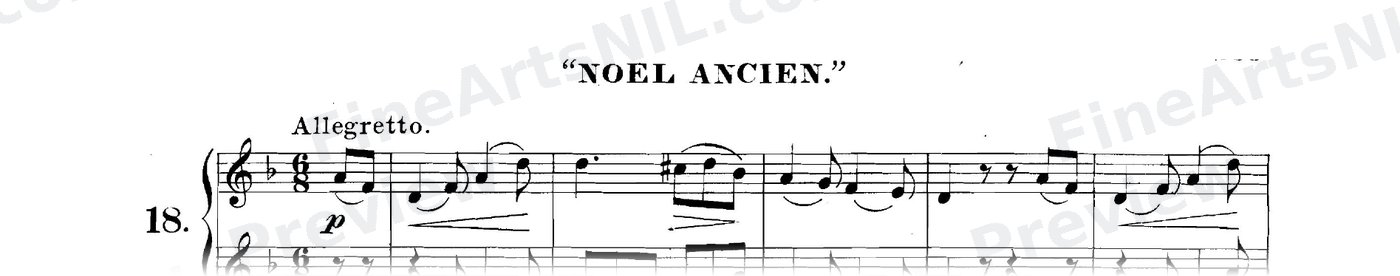 Sixty-eight Duets for Two Cornets / No. 18 / Noel Ancien.