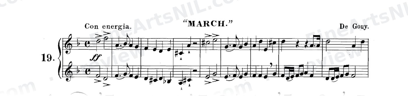 Sixty-eight Duets for Two Cornets / No. 19 / March.