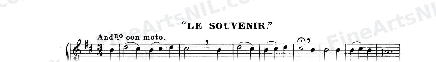 Sixty-eight Duets for Two Cornets / No. 21 / Le Souvenir.