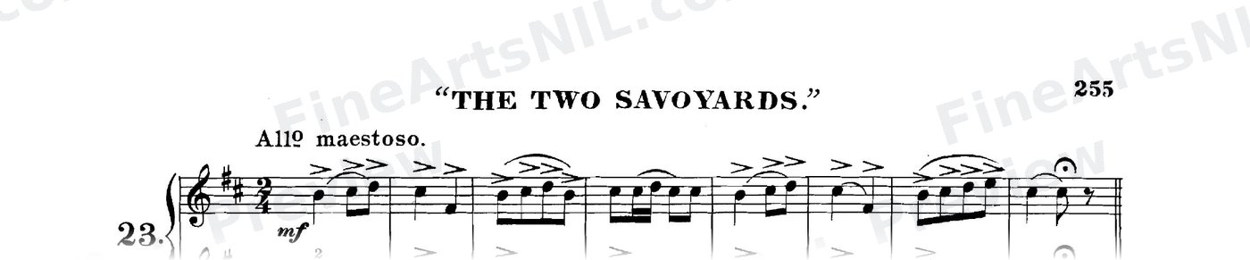 Sixty-eight Duets for Two Cornets / No. 23 / The Two Savoyards.