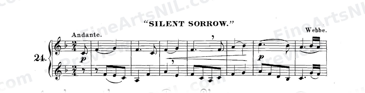 Sixty-eight Duets for Two Cornets / No. 24 / Silent Sorrow.