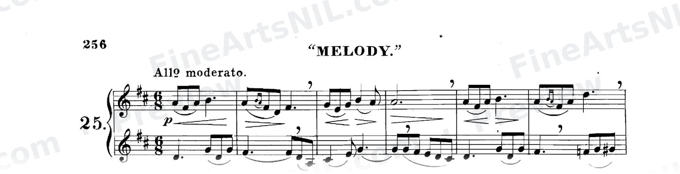 Sixty-eight Duets for Two Cornets / No. 25 / Melody.