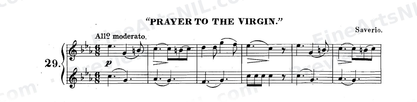 Sixty-eight Duets for Two Cornets / No. 29 / Prayer to the Virgin.