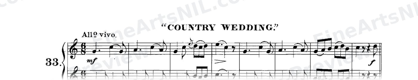 Sixty-eight Duets for Two Cornets / No. 33 / Country Wedding.