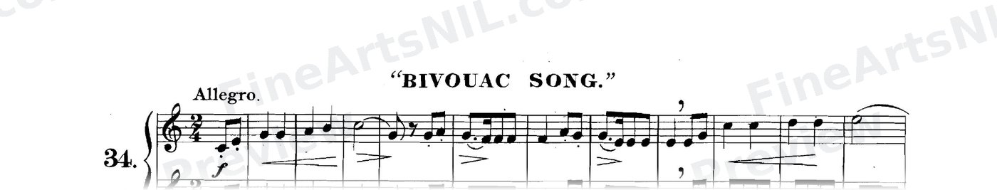 Sixty-eight Duets for Two Cornets / No. 34 / Bivouac Song.