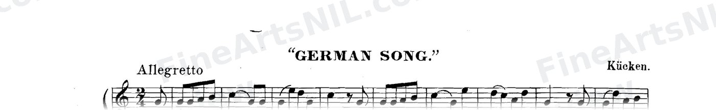 Sixty-eight Duets for Two Cornets / No. 37 / German Song.