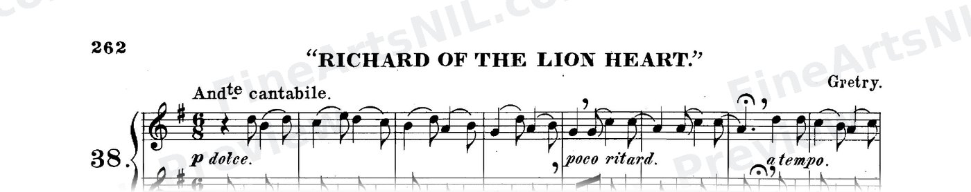 Sixty-eight Duets for Two Cornets / No. 38 / Richard of the Lion Heart.