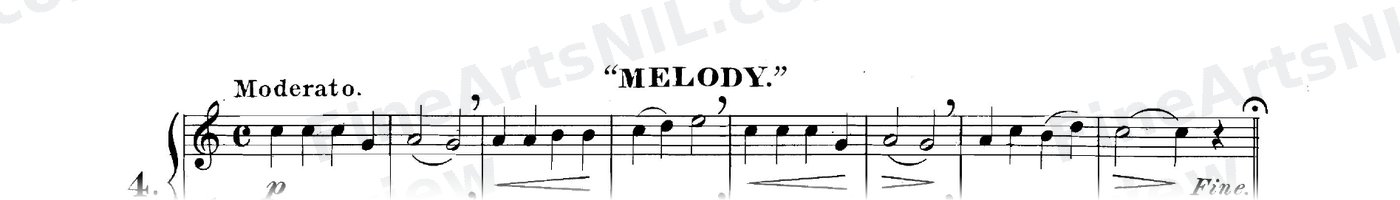 Sixty-eight Duets for Two Cornets / No. 4 / Melody.