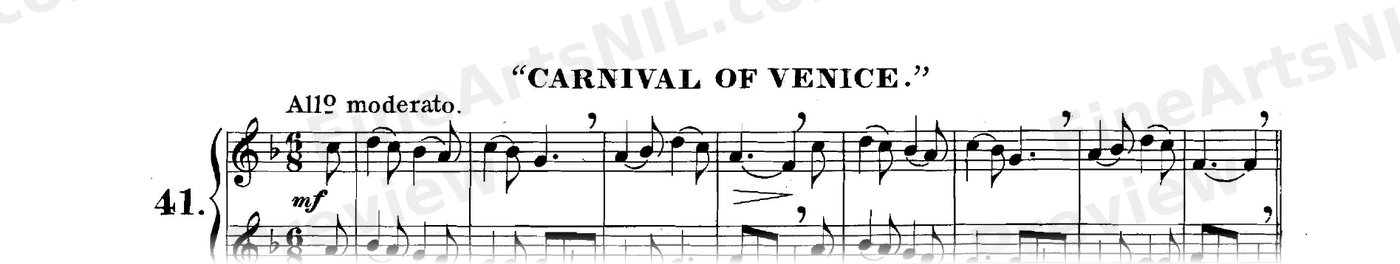 Sixty-eight Duets for Two Cornets / No. 41 / Carnival of Venice.