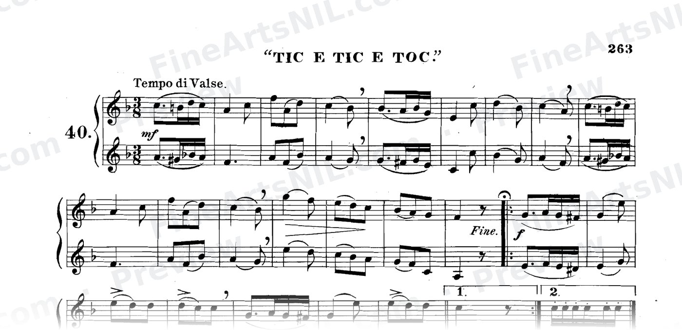 Sixty-eight Duets for Two Cornets / No. 42 / Nel Cor Piu.