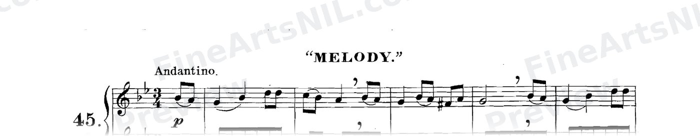 Sixty-eight Duets for Two Cornets / No. 45 / Melody.