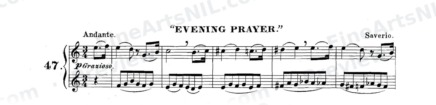 Sixty-eight Duets for Two Cornets / No. 47 / Evening Prayer.