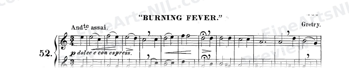 Sixty-eight Duets for Two Cornets / No. 52 / Burning Fever.