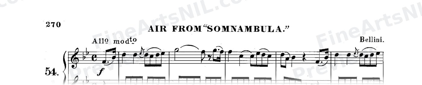 Sixty-eight Duets for Two Cornets / No. 54 / Air from "Somnambula."