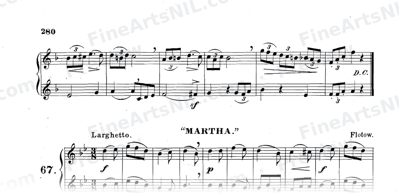 Sixty-eight Duets for Two Cornets / No. 67 / Martha.