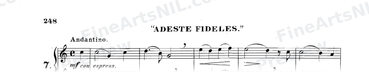 Sixty-eight Duets for Two Cornets / No. 7 / Adeste Fideles.