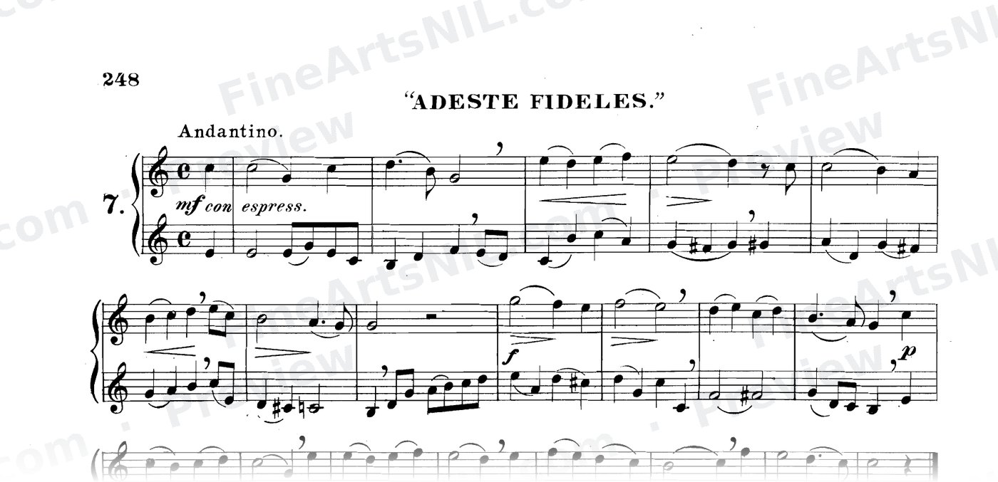 Sixty-eight Duets for Two Cornets / No. 9 / Air by Mozart.