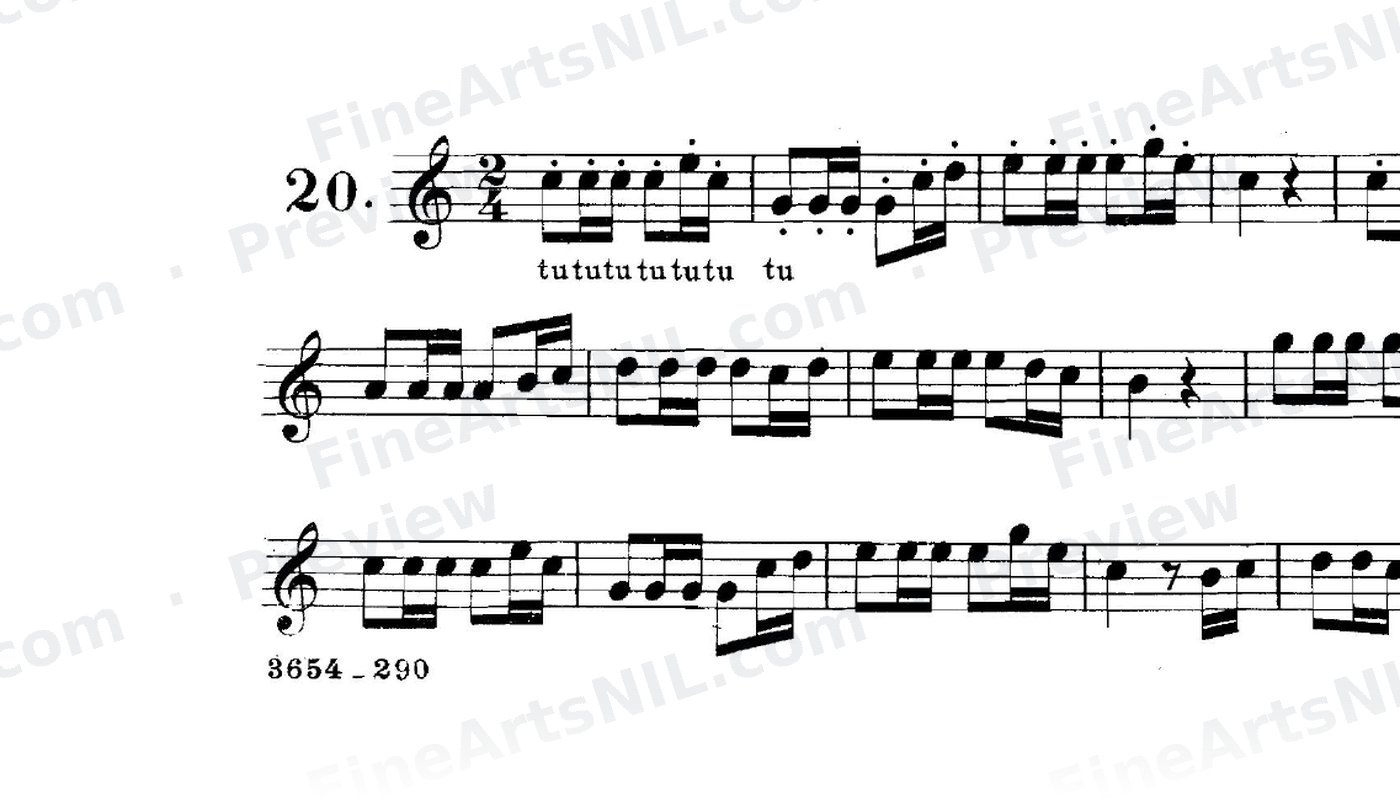 Studies on Dotted Eighth Notes followed by Sixteenths / No. 20