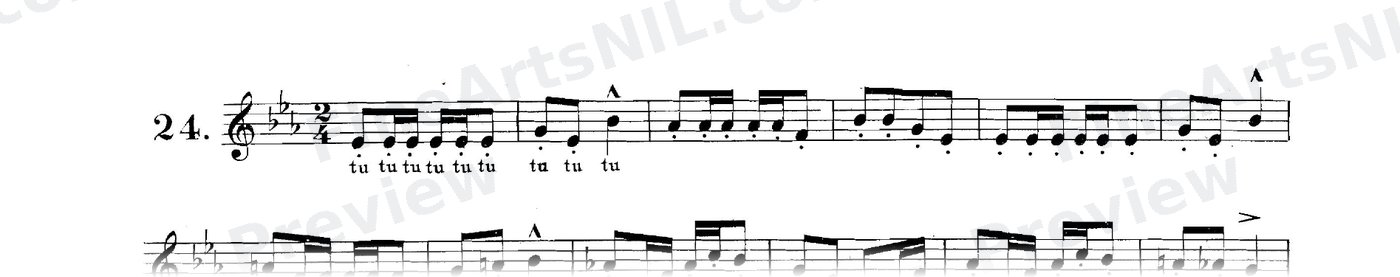 Studies on Dotted Eighth Notes followed by Sixteenths / No. 24