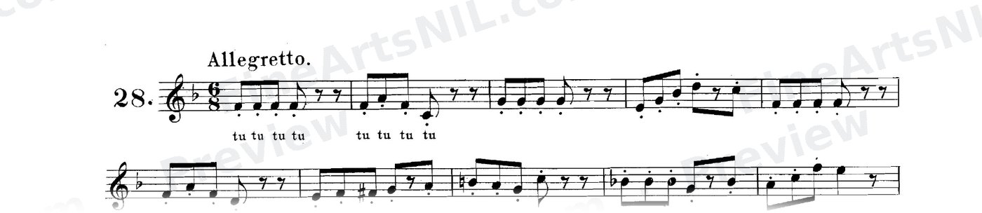Studies on Dotted Eighth Notes followed by Sixteenths / No. 28