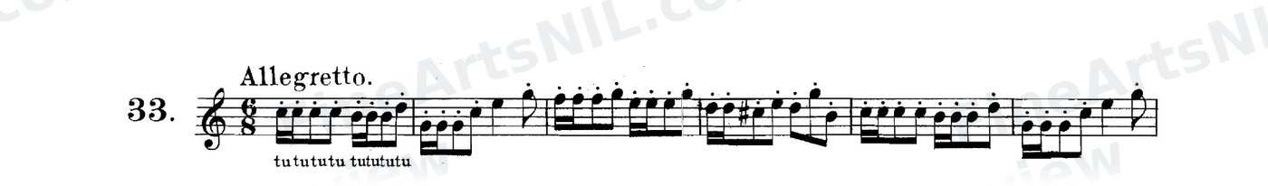 Studies on Dotted Eighth Notes followed by Sixteenths / No. 33