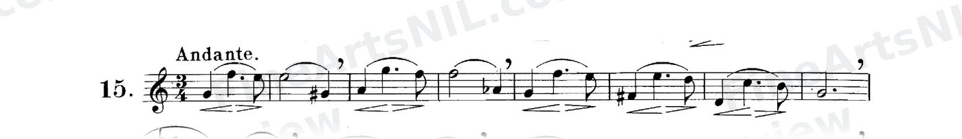 Studies on the Slur (or Legato) / No. 15