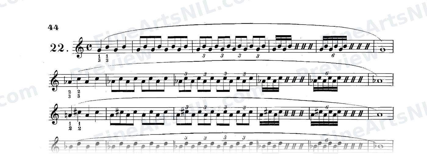 Studies on the Slur (or Legato) / No. 22