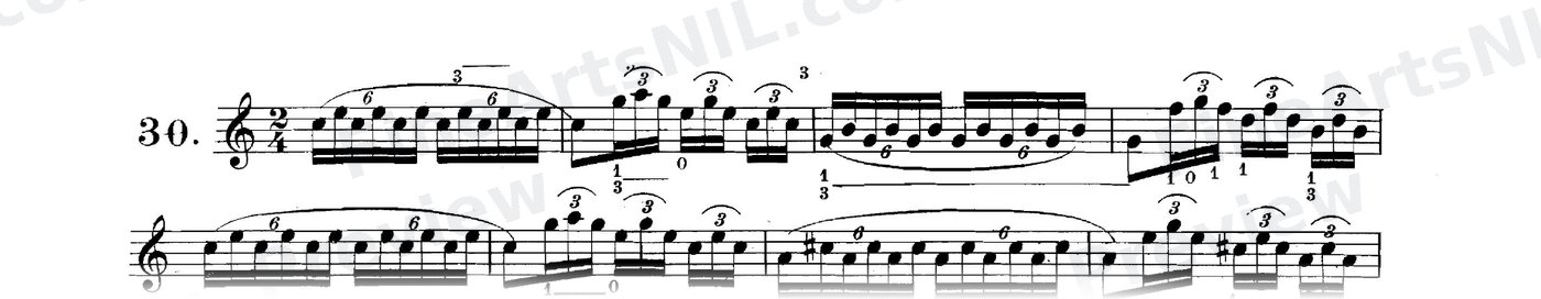 Studies on the Slur (or Legato) / No. 30