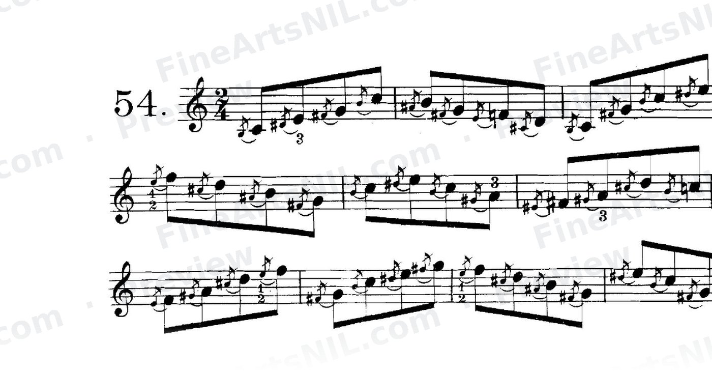The Short Appoggiatura or Grace Note / No. 54