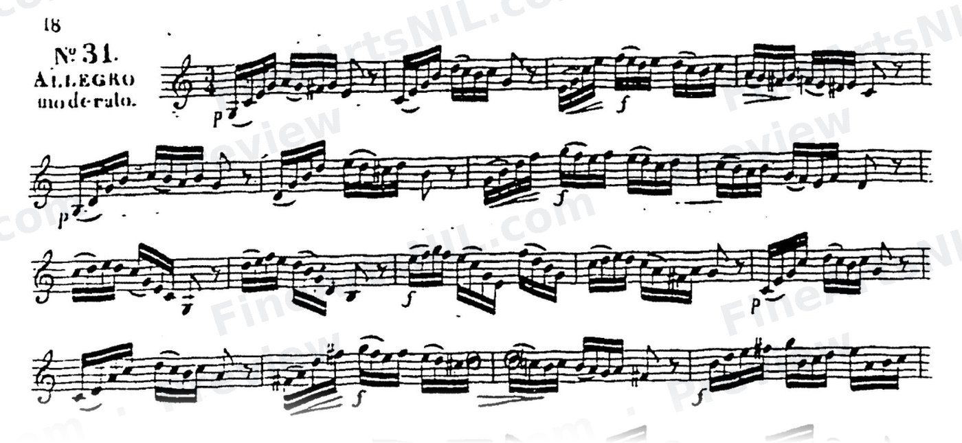 60 Selected Studies, Op. 6 Book I / No. 31 / Study No. 31