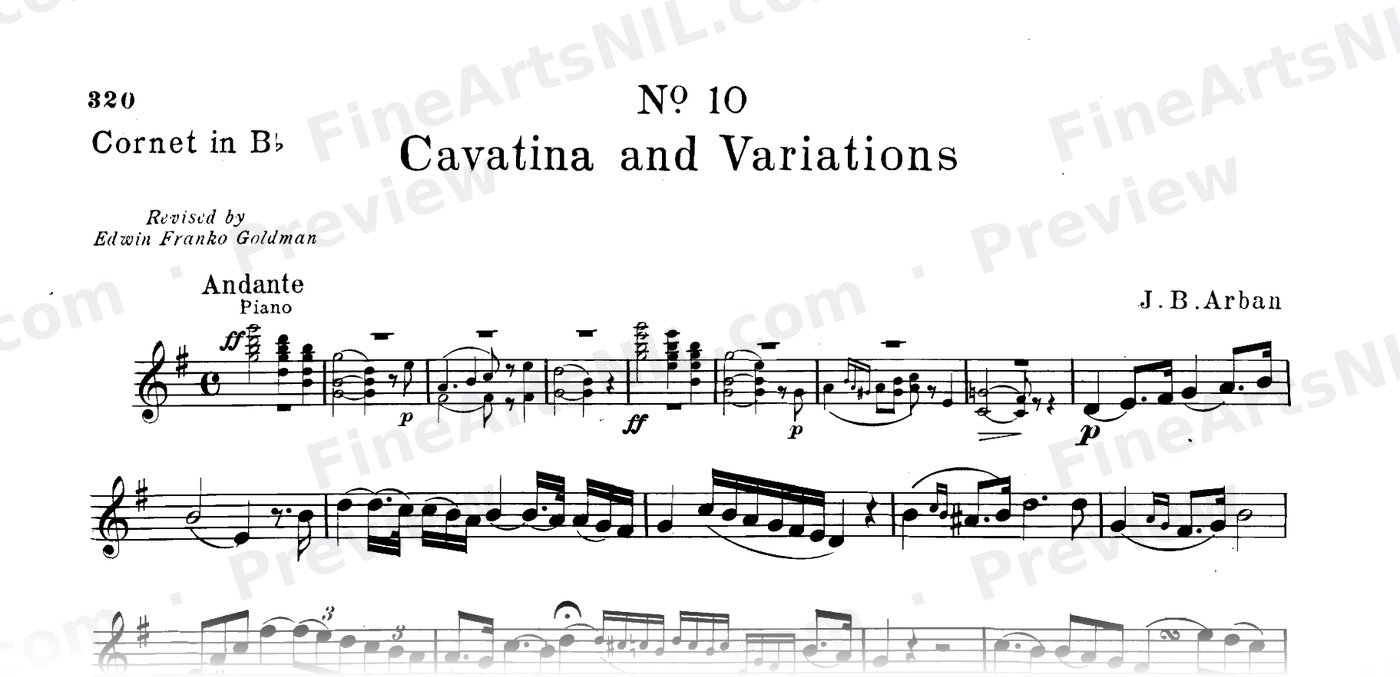 14 Celebrated Fantaisies and Airs Variés / No. 6 / Cavatina and Variations