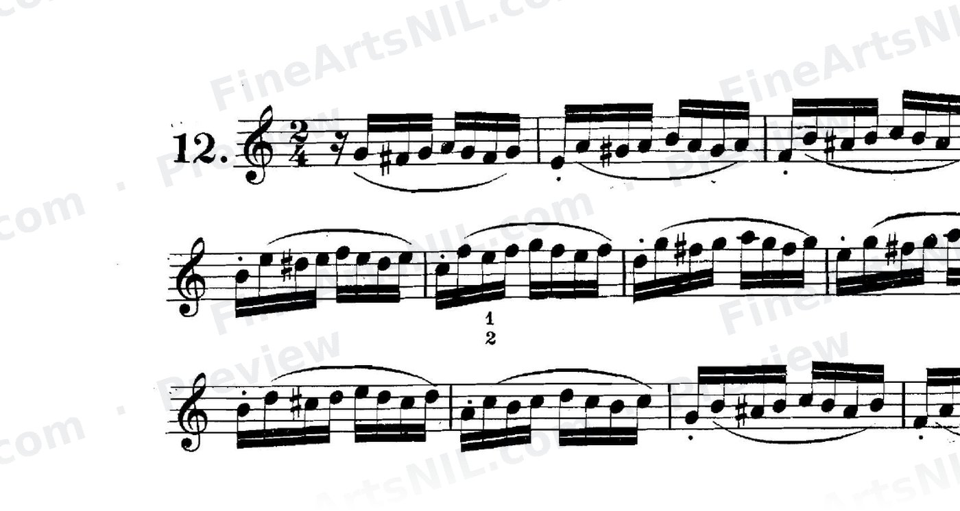 Preparatory Exercises on the Gruppetto / No. 12