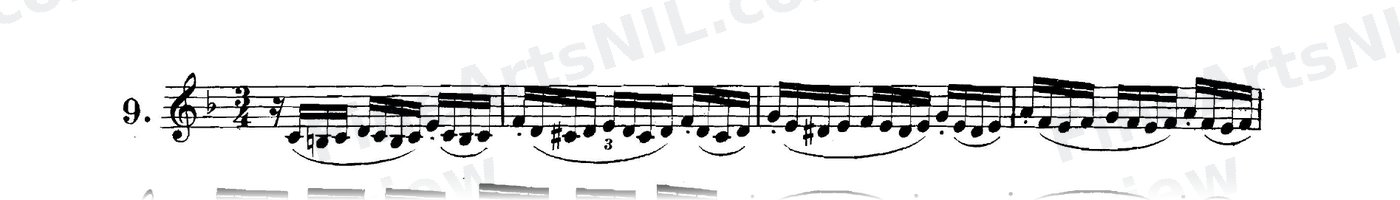 Preparatory Exercises on the Gruppetto / No. 9