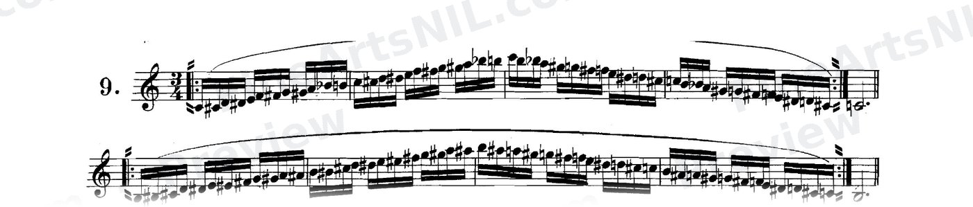 Scale Studies - Chromatic Scales / No. 9